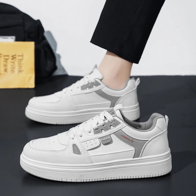 Men's shoes: Breathable, trendy, versatile, thick-soled white sneakers, sportswear, casual shoes, and board shoes