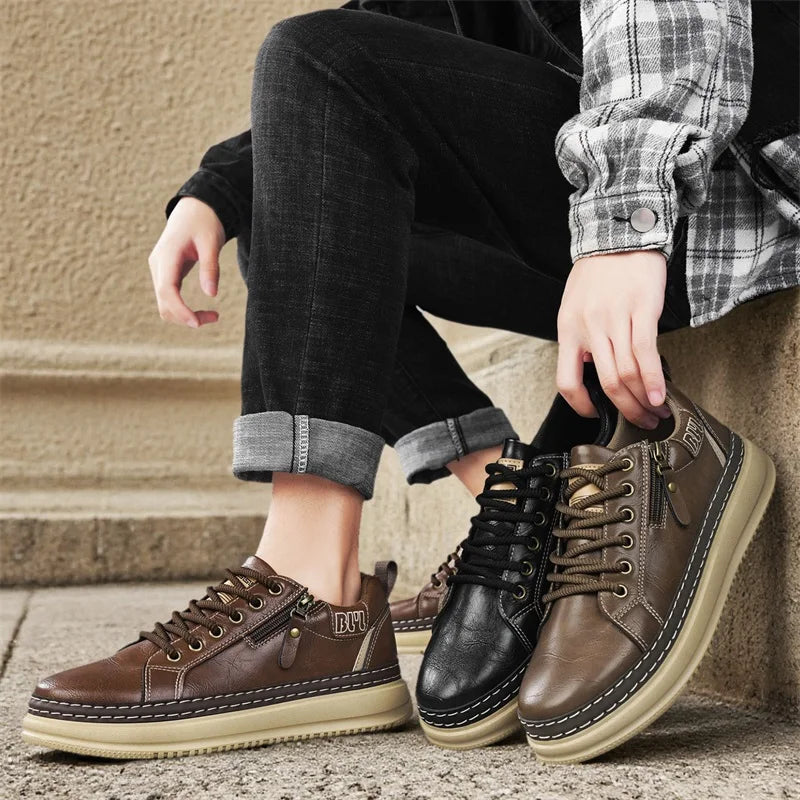 Casual sports shoes, versatile commuting shoes, thick soled students, trendy shoes for men,workwear shoes