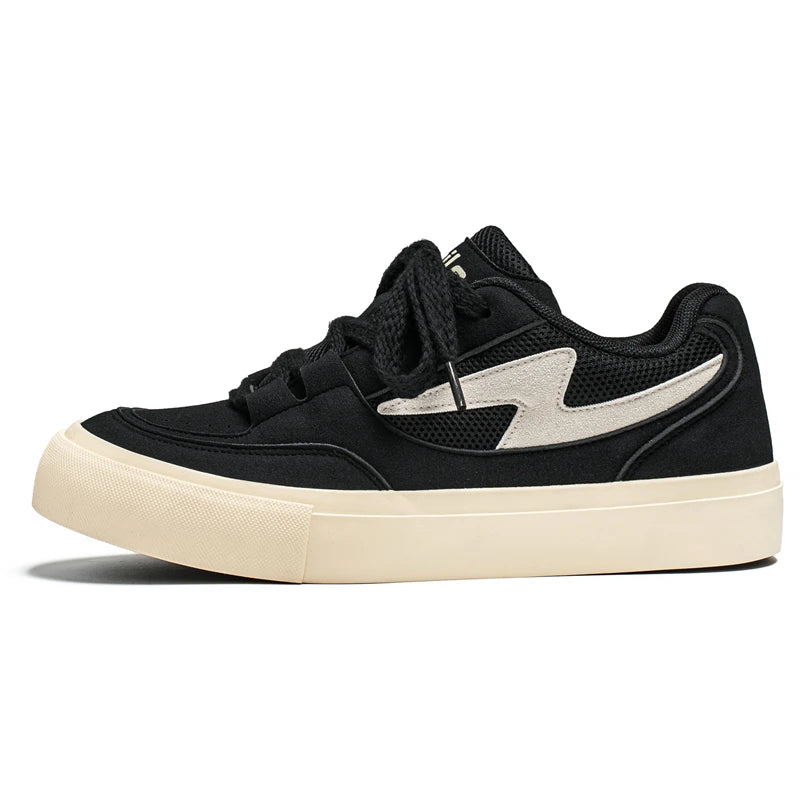 Men's Sports Shoes Spring Autumn Round Toe Flat Heel Multi-color Soft Sole Trendy Daily Fashionable Lace-up Vulcanized Shoes