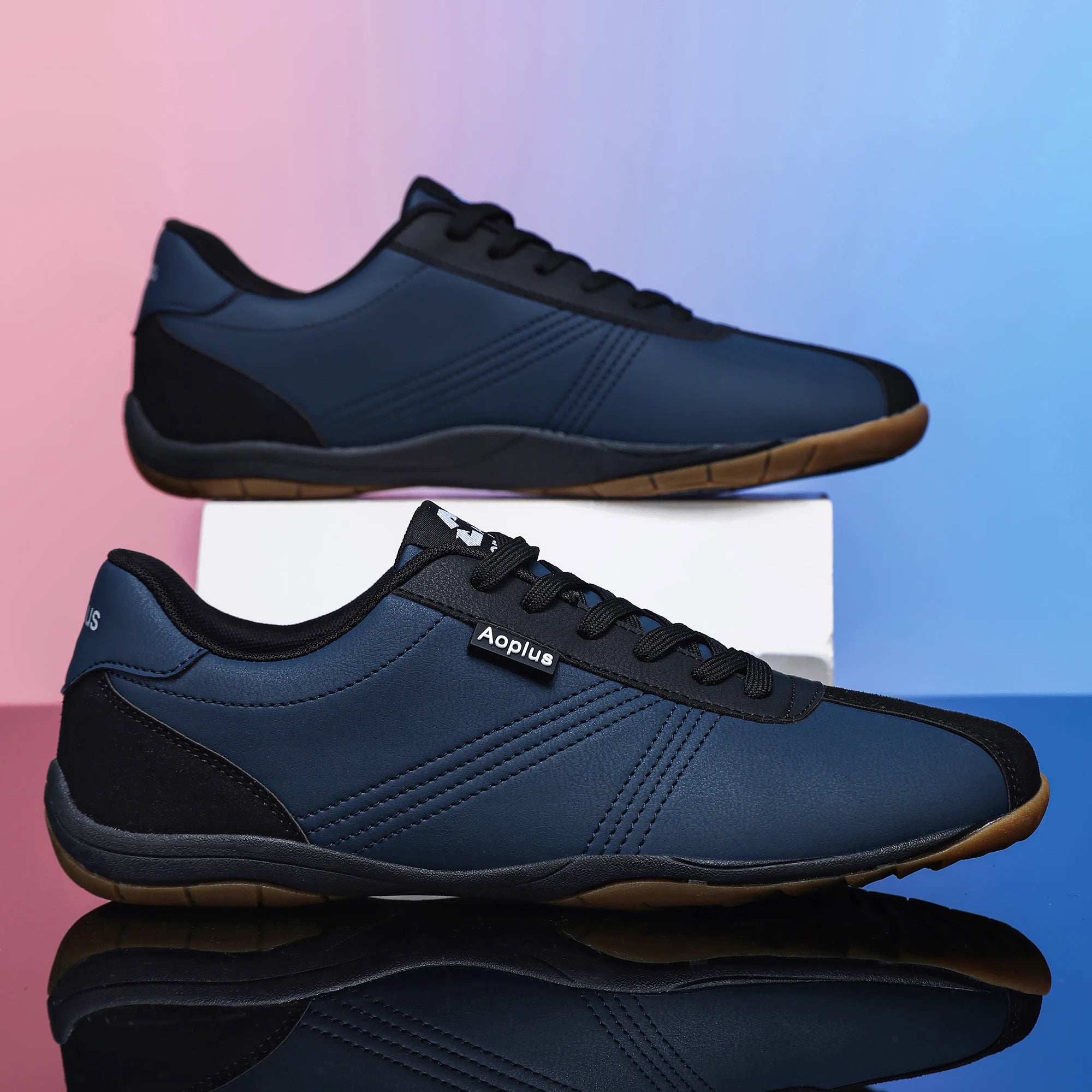 Fashionable Men's Sport Casual shoes, Minimalist Men's and Women's Outdoor Sport casual shoes, durable large size white and blue