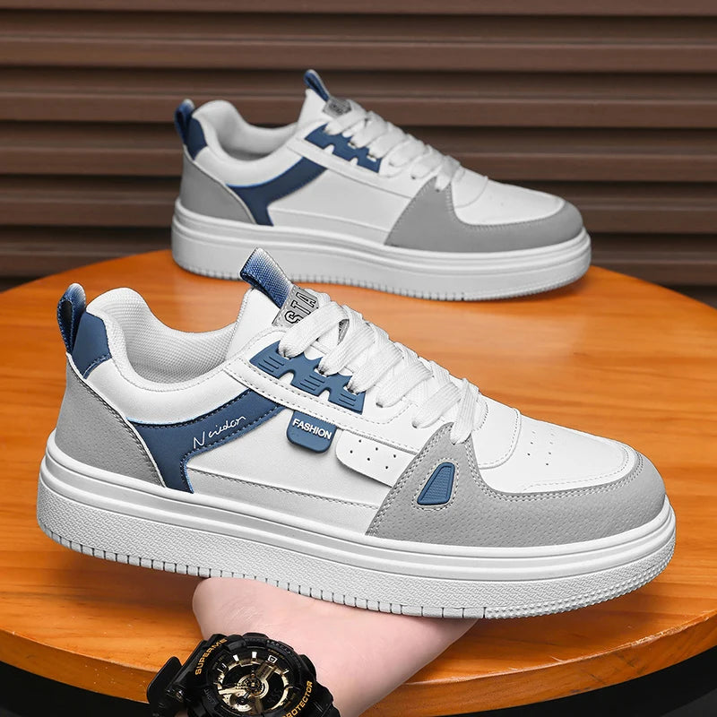 Men's shoes: Breathable, trendy, versatile, thick-soled white sneakers, sportswear, casual shoes, and board shoes