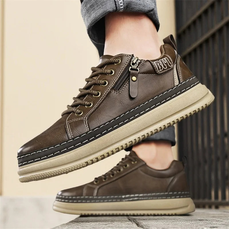 Casual sports shoes, versatile commuting shoes, thick soled students, trendy shoes for men,workwear shoes