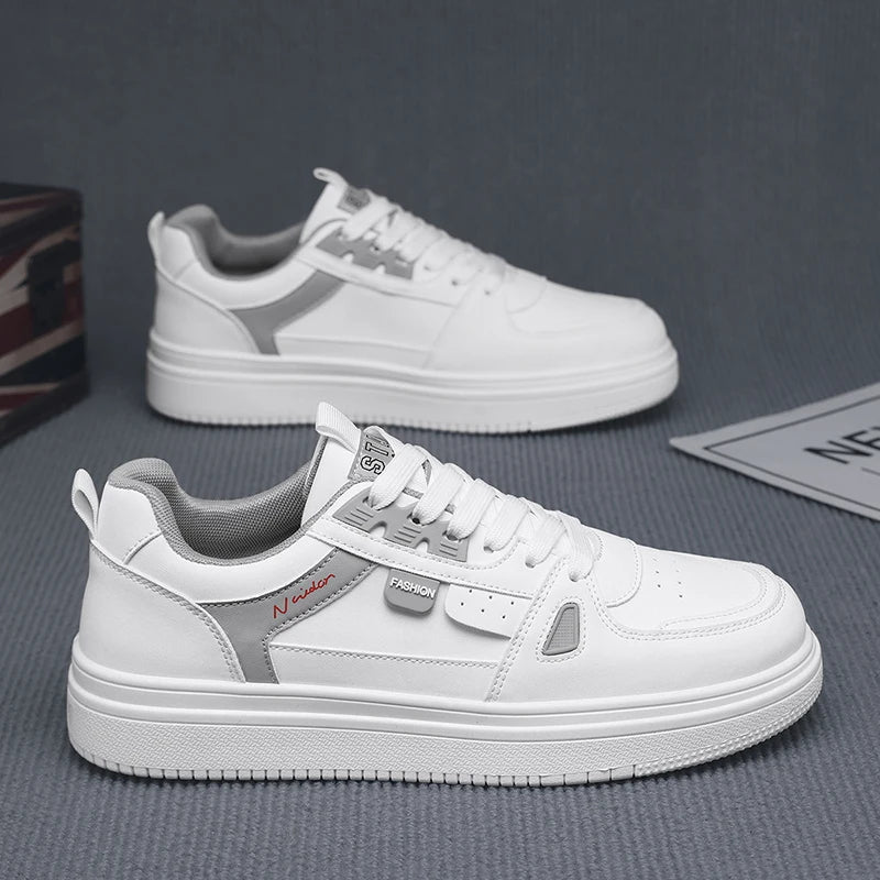 Men's shoes: Breathable, trendy, versatile, thick-soled white sneakers, sportswear, casual shoes, and board shoes