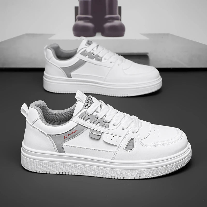 Men's shoes: Breathable, trendy, versatile, thick-soled white sneakers, sportswear, casual shoes, and board shoes
