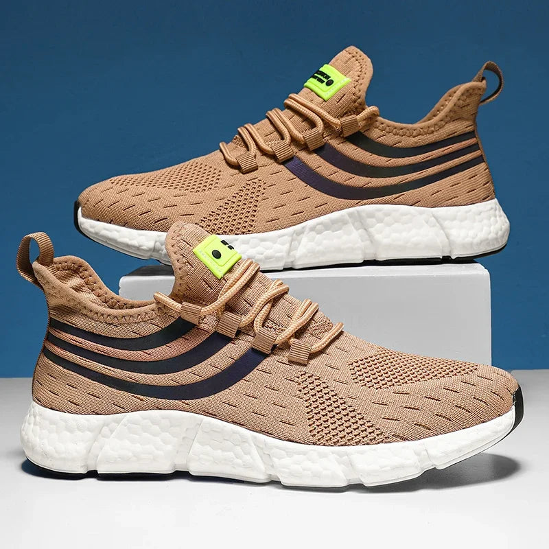 Men Casual Sports Shoes Breathable Lightweight Sneakers Anti-slip Flats Outdoor Running Walking Tenis Athletic Jogging Shoes