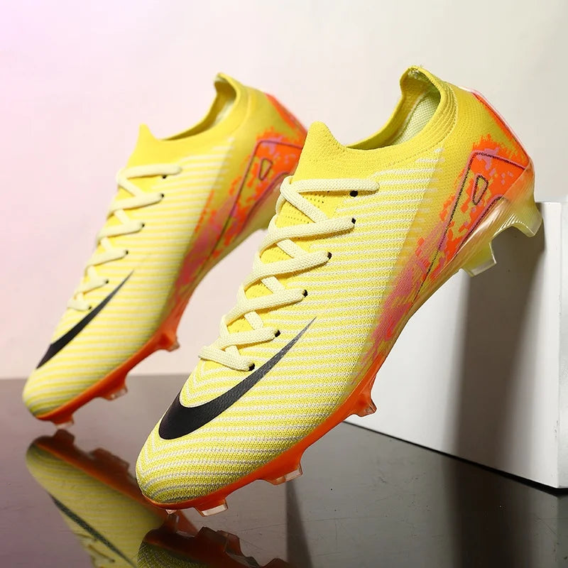 New Men Sport Soccer Shoes Training Boys Football Boots Outdoor Adult  Long Spikes Non Slip Cleats Breathable Match Comfortable