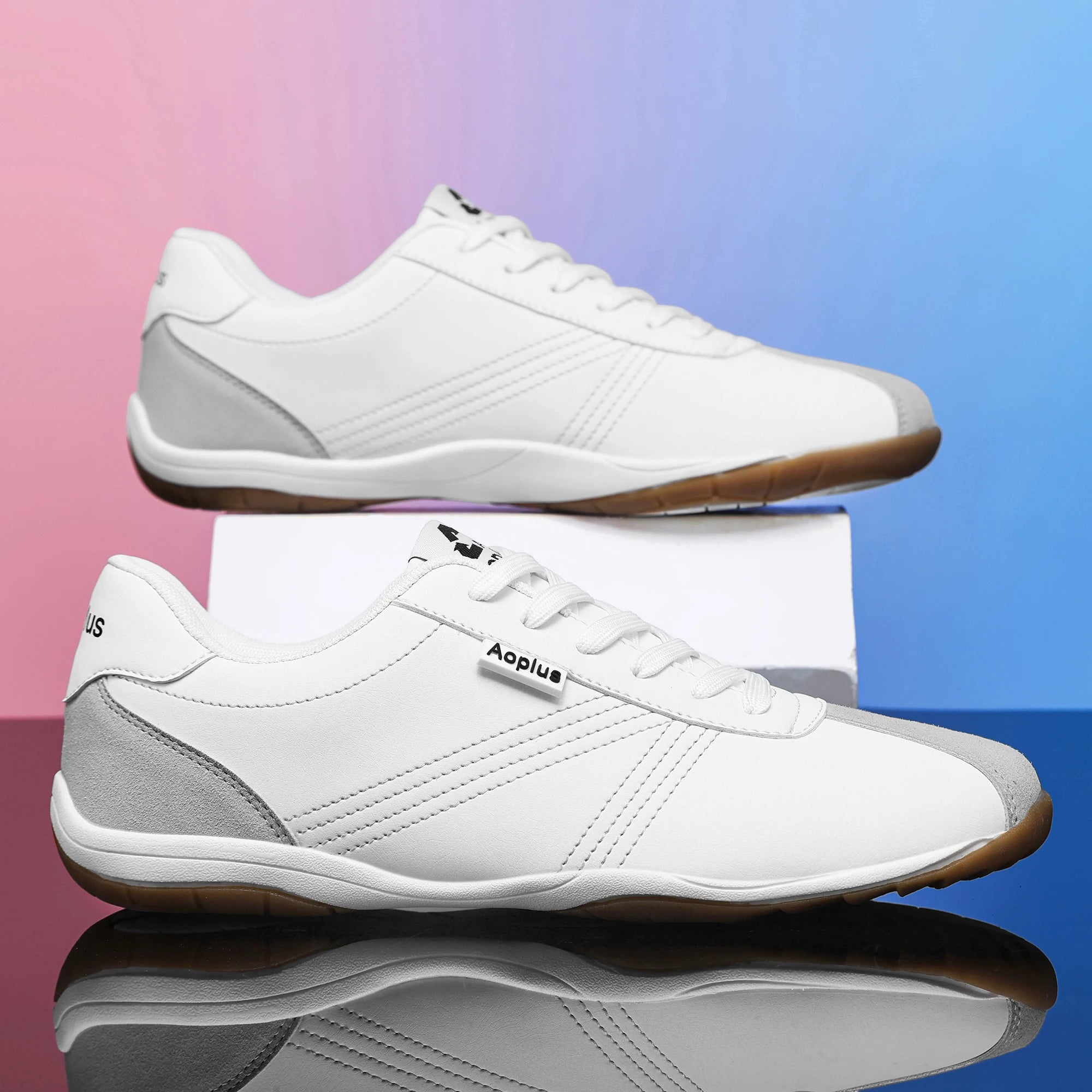 Fashionable Men's Sport Casual shoes, Minimalist Men's and Women's Outdoor Sport casual shoes, durable large size white and blue