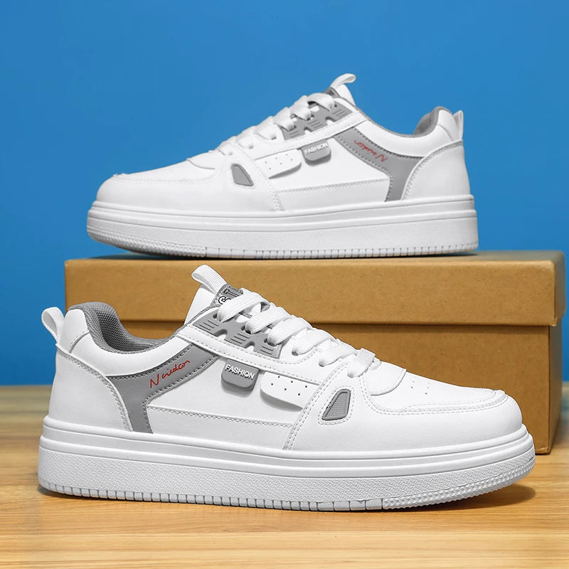 Men's shoes: Breathable, trendy, versatile, thick-soled white sneakers, sportswear, casual shoes, and board shoes