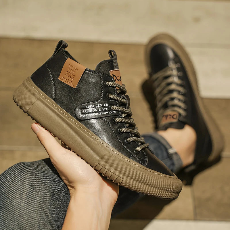 Men's Casual Sports Shoes, Fashionable, Retro, Classic, Handmade, Breathable and Warm, Suitable for All Seasons, Suitable for Daily Wear, Outdoor Sports, Hiking, Trekking, Wear-Resistant, Durable, Not Easy to Get Dirty, Hikin