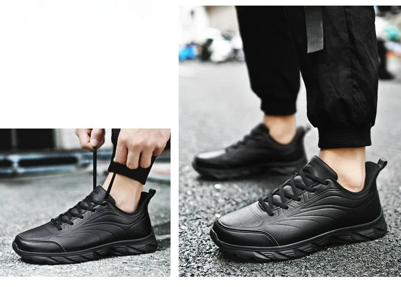 Men Casual Sneakers Shoes Anti-slip Low-top Outdoor Sports Shoes Men Lace-up Comfortable Soft Breathable Comfortable Shoes Men