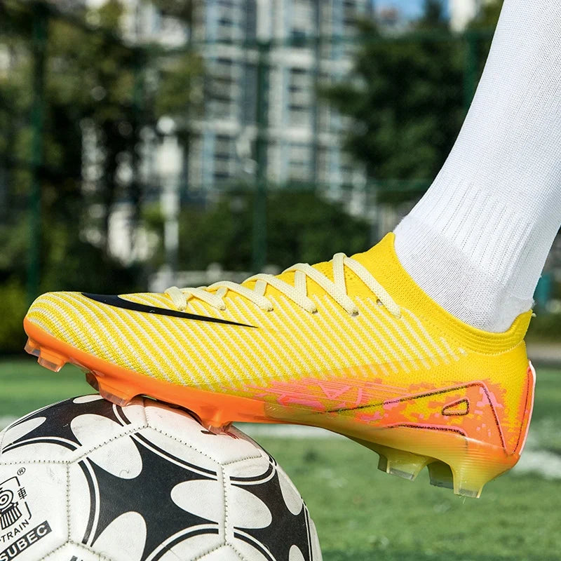 New Men Sport Soccer Shoes Training Boys Football Boots Outdoor Adult  Long Spikes Non Slip Cleats Breathable Match Comfortable