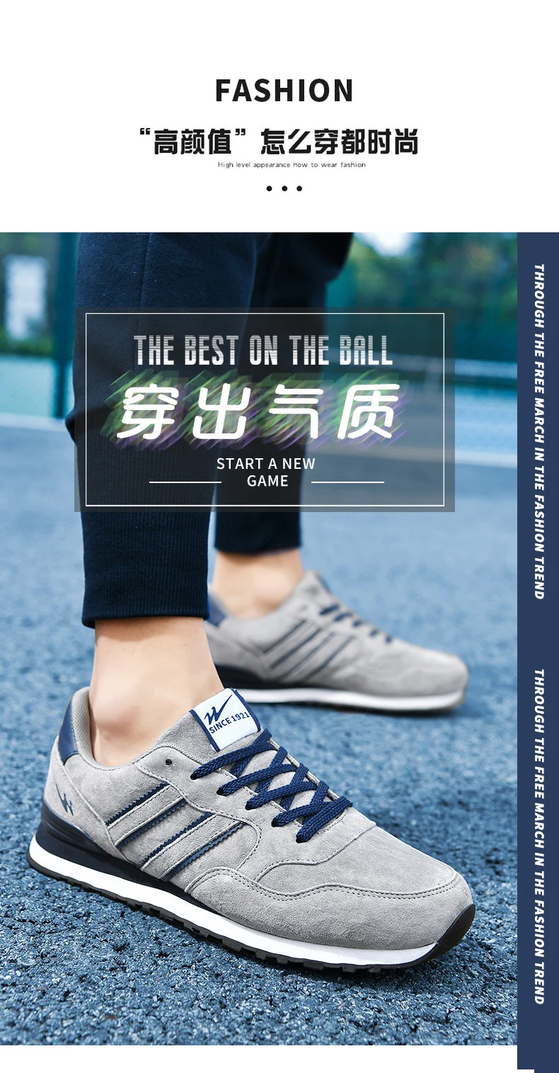 Men's casual shoes for sports and running, lightweight and soft soled, versatile and trendy men's shoes